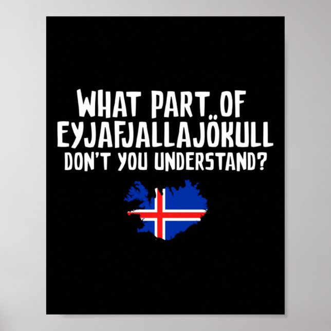 Póster Dont You Understand Volcano Iceland  (Frente)