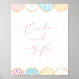 Póster Donut Baby Sprinkle Cards and Gifts Sign
