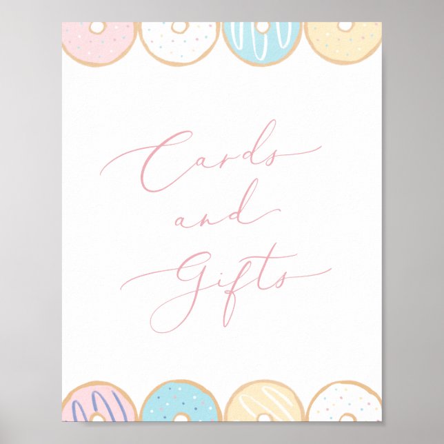 Póster Donut Baby Sprinkle Cards and Gifts Sign (Frente)