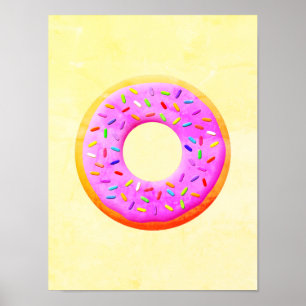 Póster Donut con dibujo de rociadores