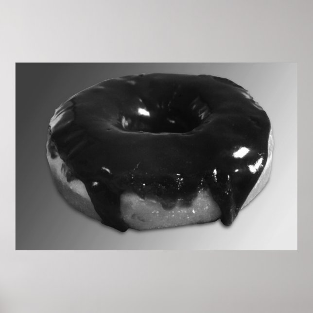 Póster Donut cubierto de chocolate (Frente)