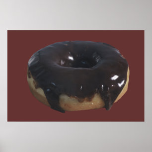 Póster Donut cubierto de chocolate