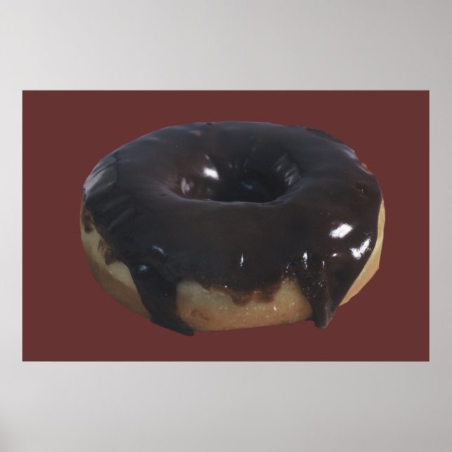 Póster Donut cubierto de chocolate (Frente)