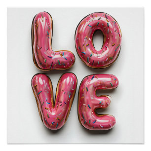 Póster Donut Forget to Love - El día de San Valentín Kitc
