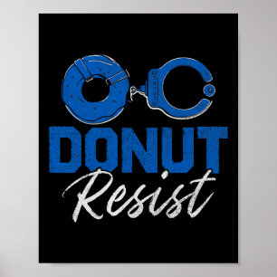 Póster Donut resiste divertida aplicación policial de pol