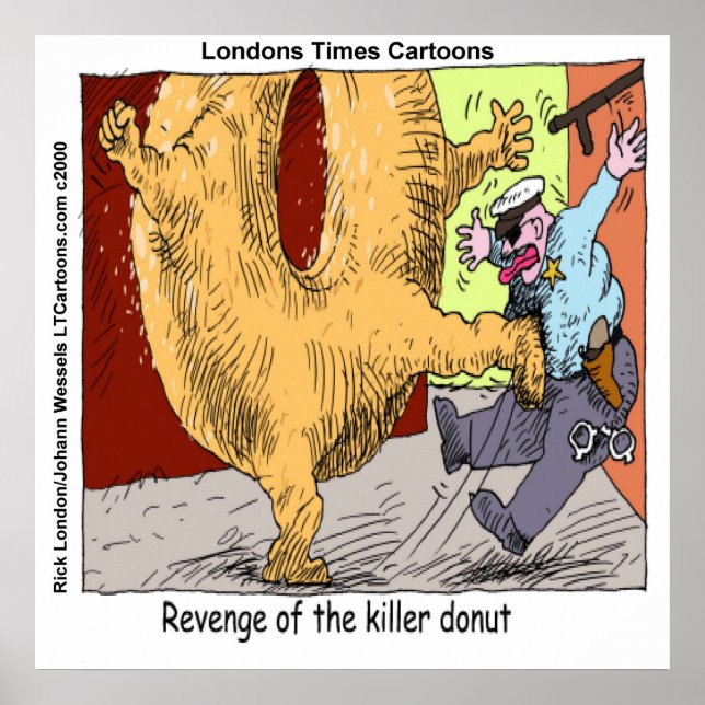 Póster Donut Vs Poster de Personalizados divertidos con l (Frente)