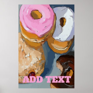 Póster Donuts agregar poster de texto