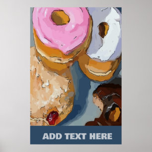 Póster Donuts agregar texto