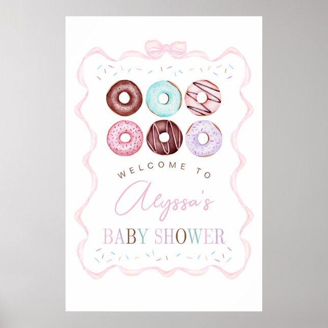 Póster Donuts chicas y doblar signo de bienvenida de Baby (Frente)