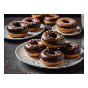 Póster Donuts de chocolate