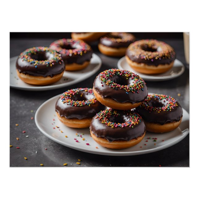 Póster Donuts de chocolate (Anverso)