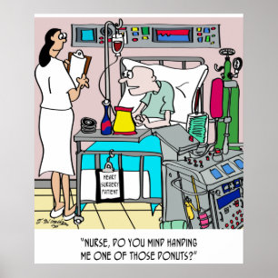 Póster Donuts en la sala cardíaca
