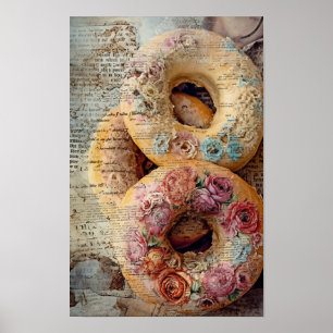 Póster Donuts florales