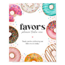 Donuts rotos Cumpleaños Baby Shower favorece Rótul