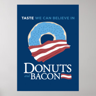 Póster Donuts y Bacon: Gusto en el que podemos creer - az