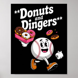 Póster Donuts Y Bailarines Venden Humor De Ventiladores D
