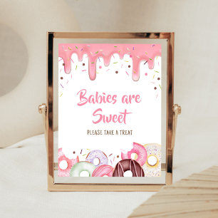 Póster Donuts y Diapers Los bebés rociados son dulces