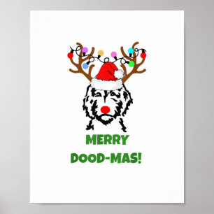 Póster Dood Doodle Dood-Mas Funny Dog Navidades