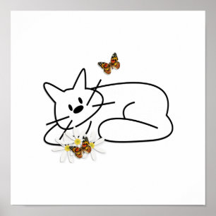 Póster Doodle Cat