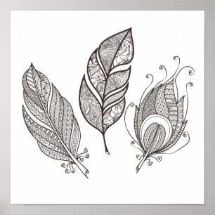 Póster Doodle complejo 2 de la pluma