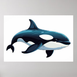 Póster Doodle Cute Orca