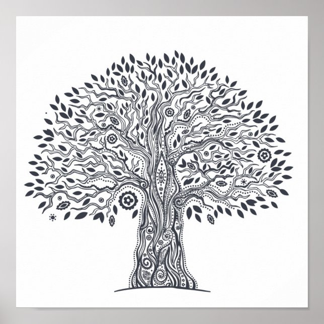 Póster Doodle De Árbol De Vida 2 (Frente)