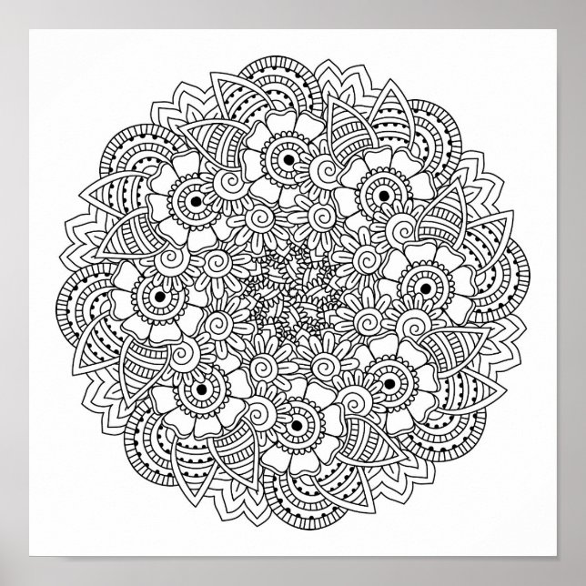 Póster Doodle de diseño redondo 2 (Frente)