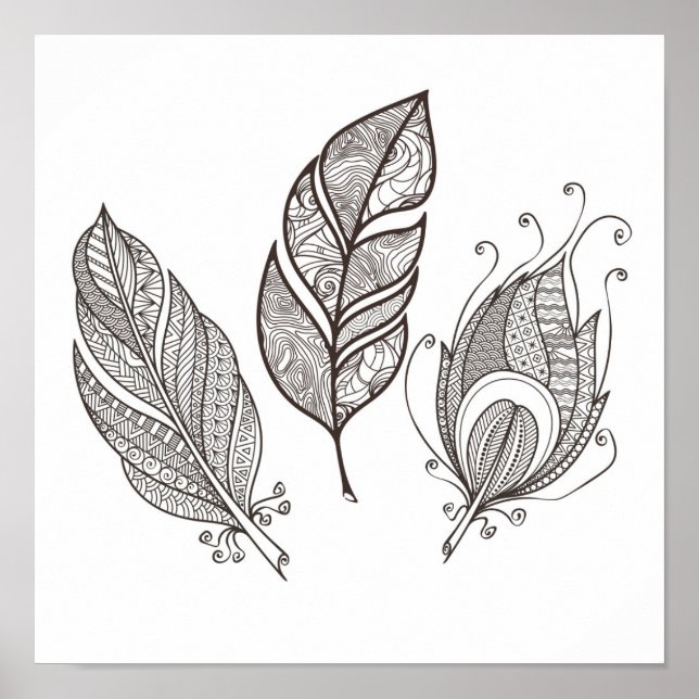 Póster Doodle de pluma intrincada 2 (Frente)