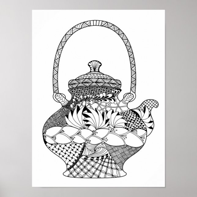 Póster Doodle de Teapot 2 (Frente)