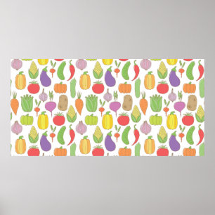 Póster Doodle dibujado a mano de vintage con fondo transp