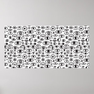 Póster doodle dibujado a mano vintage con fondo transpare