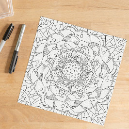 Póster Doodle Felices: Página de Colorear Alegre