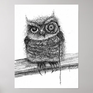 Póster Doodle Owl