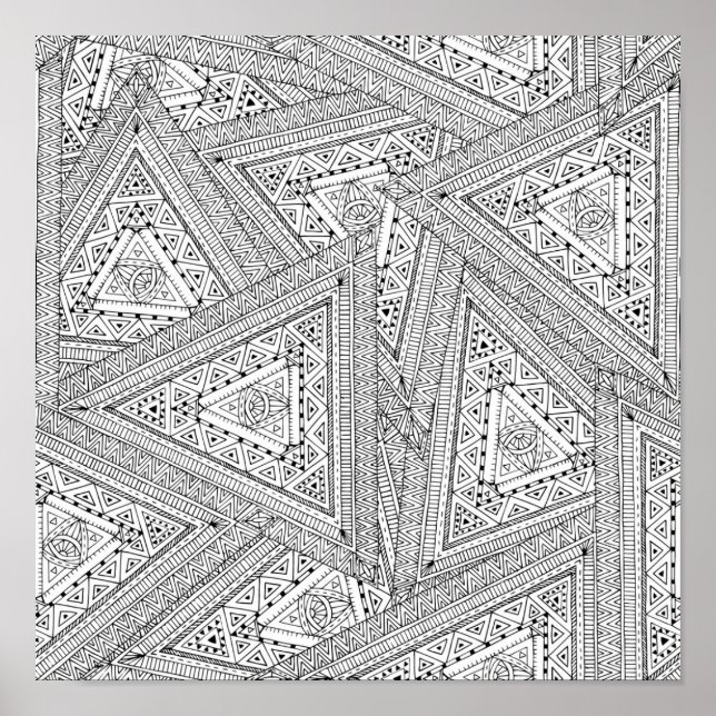 Póster Doodle tribal 2 (Frente)