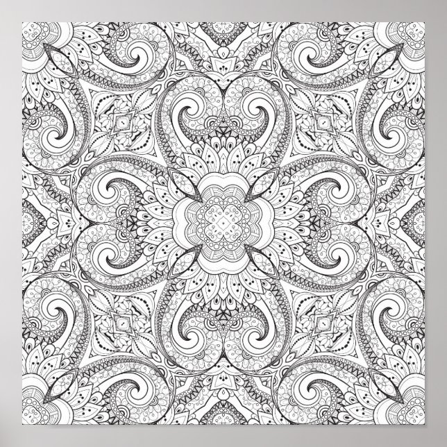 Póster Doodle tribal 3 (Frente)
