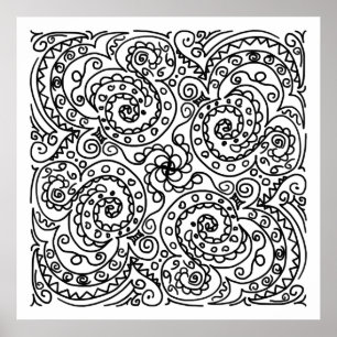 Póster Doodles Color Me Beautiful