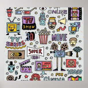 Póster Doodles de la serie de televisión: Divertido conju