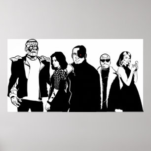 Póster Doom Patrol fresco como negro