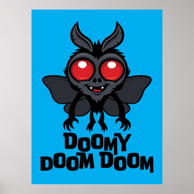 Póster Doomy Doom Doom Adorable Cryptid Mothman (Frente)