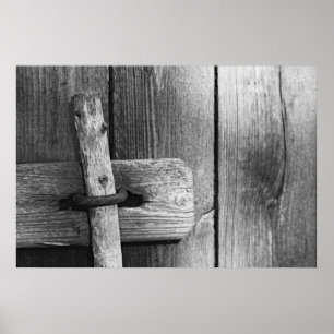 Póster Door of old barn 4