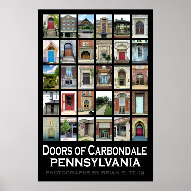 Póster "Doors of Carbondale Pennsylvania" Poster (Frente)
