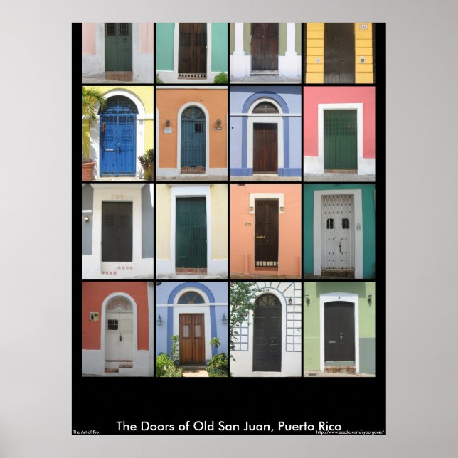 Póster Doors of Old San Juan Poster (Frente)