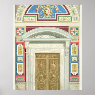 Póster Doorway to the Raphael Loggia at the Vatican, from