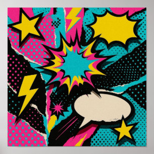 Póster Dopamina Wall Art - Vibrante Color Pop Mood