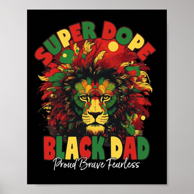 Póster Dope Black Dad Black History Mono (Frente)