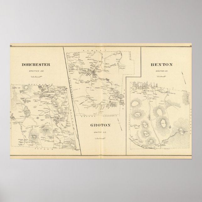 Póster Dorchester, Groton, Benton (Frente)