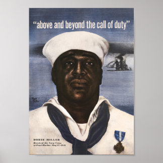 Póster Dorie Miller - Arriba Y Más Allá De La Llamada
