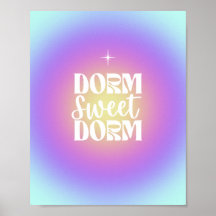 Dorm Sweet Dorm Blue & Purple Gradient Aura Poster