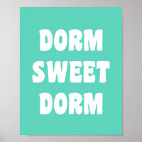 Dorm Sweet Dorm Retro Lettering en Mint Green