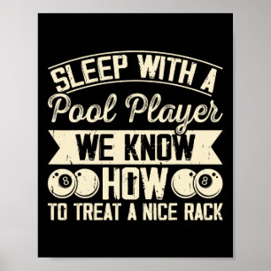 Póster Dormir Con Un Jugador De Piscina Sabemos Tratar Un